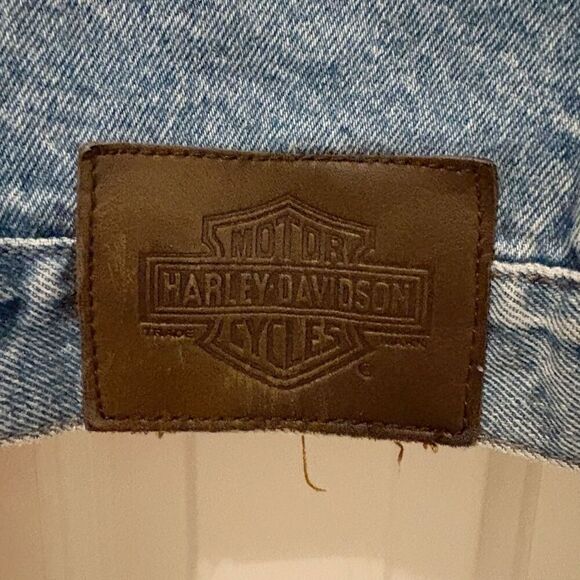 VTG Harley Davidson Motorcycles Denim Jacket Size XL - Picture 4 of 6